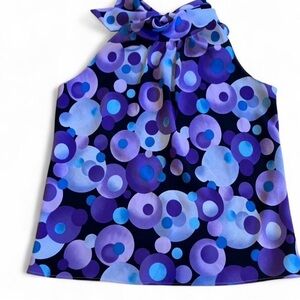 Purple 90”s Polka Dot Women's Blouse